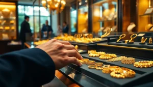 Erfahren Sie mehr beim Hier klicken Goldankauf in einem eleganten Schmuckgeschäft.