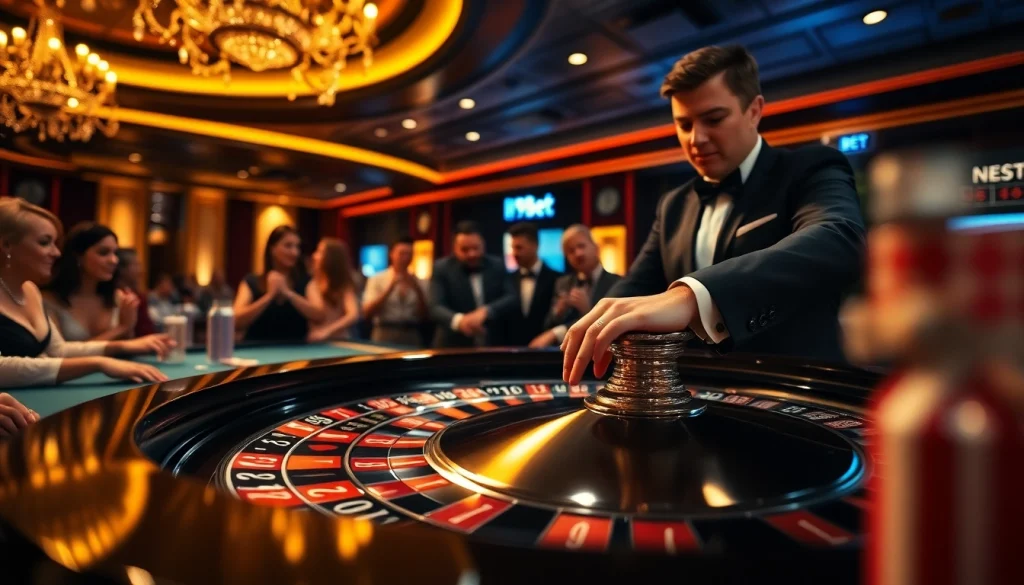 Engage in an exciting roulette game at i9bet with vibrant chips and professional dealers.