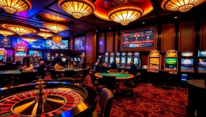 Hitclub gamblers engaging intensely at luxurious casino tables.