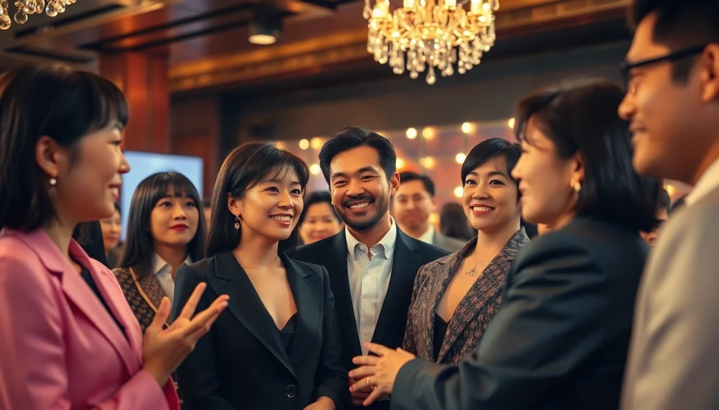 日本のセレブリティトピックに関するセレブの生き生きとした会話のシーン