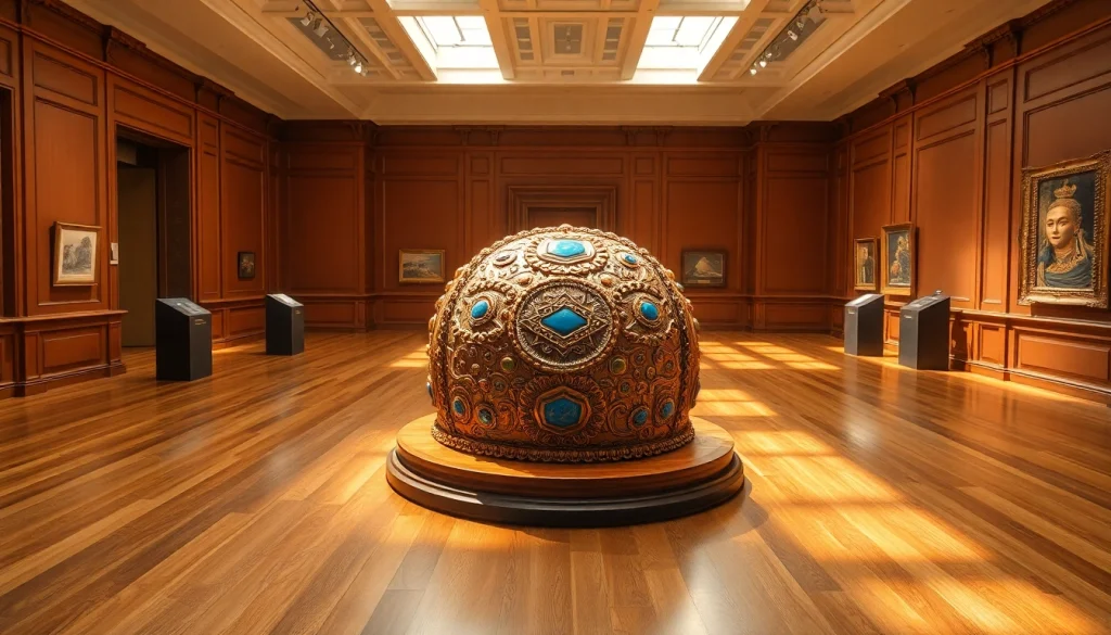 레플리카의 세부 사항을 강조하는 아름다운 아트 갤러리 장면