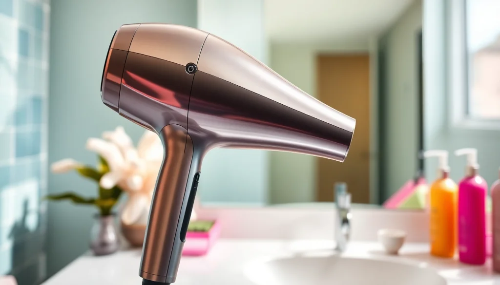 Enhance your hair styling with this Ionic hair dryer featuring a sleek design and premium finish.