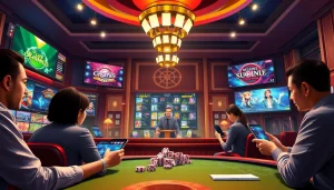 Engaging online gambling experience featuring vibrant graphics and live dealer elements on https://impactxoft.com.