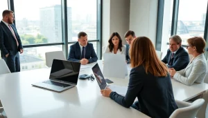 Collaborative meeting discussing luxembourg family holding in a modern setting.