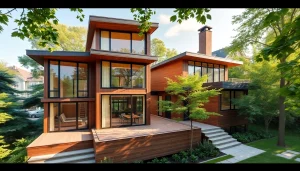 Boston residential architecture firm featuring innovative designs and lush surroundings.