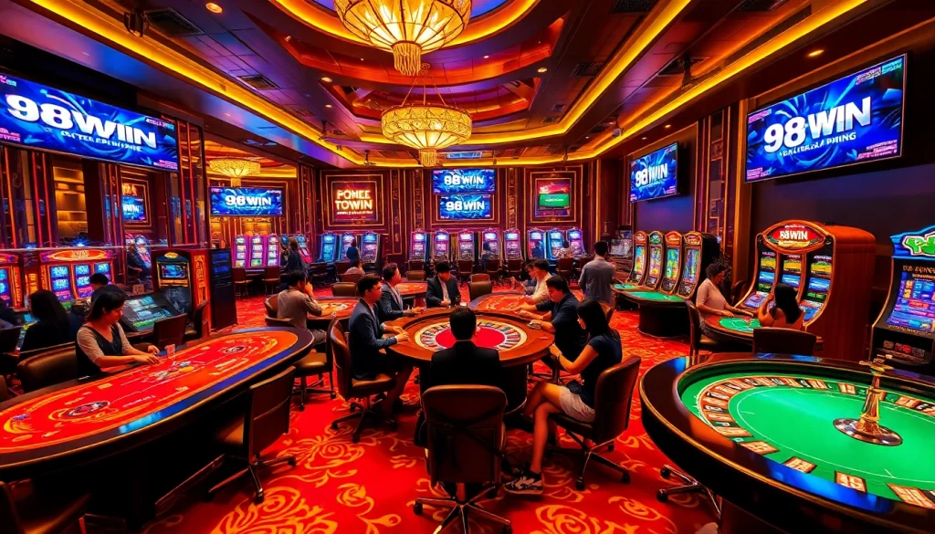Experience thrilling moments at 98WIN's vibrant casino, with engaging games and luxury.
