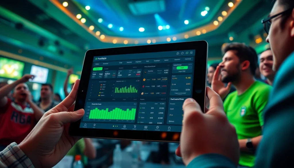 Engaging betting atmosphere at https://keonhacai.gold/, showcasing real-time football odds and fan excitement.