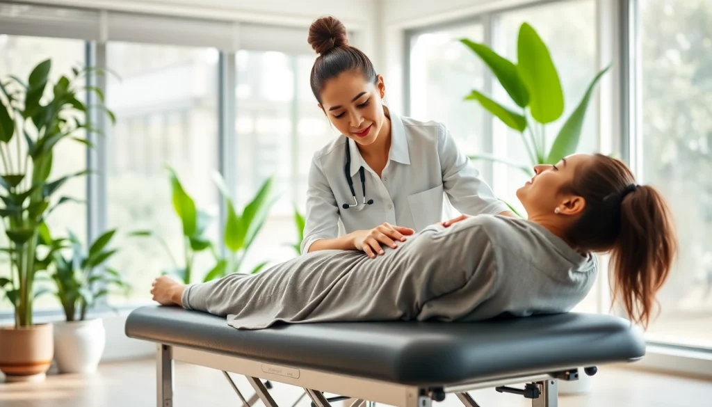 Chiropraktik Stuttgart - Chiropractor supporting a patient in a calming environment for effective treatment.