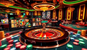 Vivez l'excitation du casino en ligne avec une action de jeu dynamique et des éléments visuels de luxe.