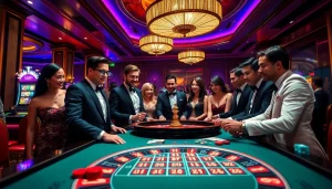 Experience the excitement of 11BET with players engaging in a thrilling casino game.