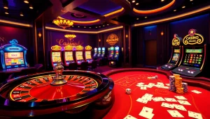 Vivez l'excitation du casino en ligne avec des machines à sous vibrantes et une roue de roulette.