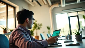 WhatsApp Web usage in a modern workspace with seamless cross-device communication.