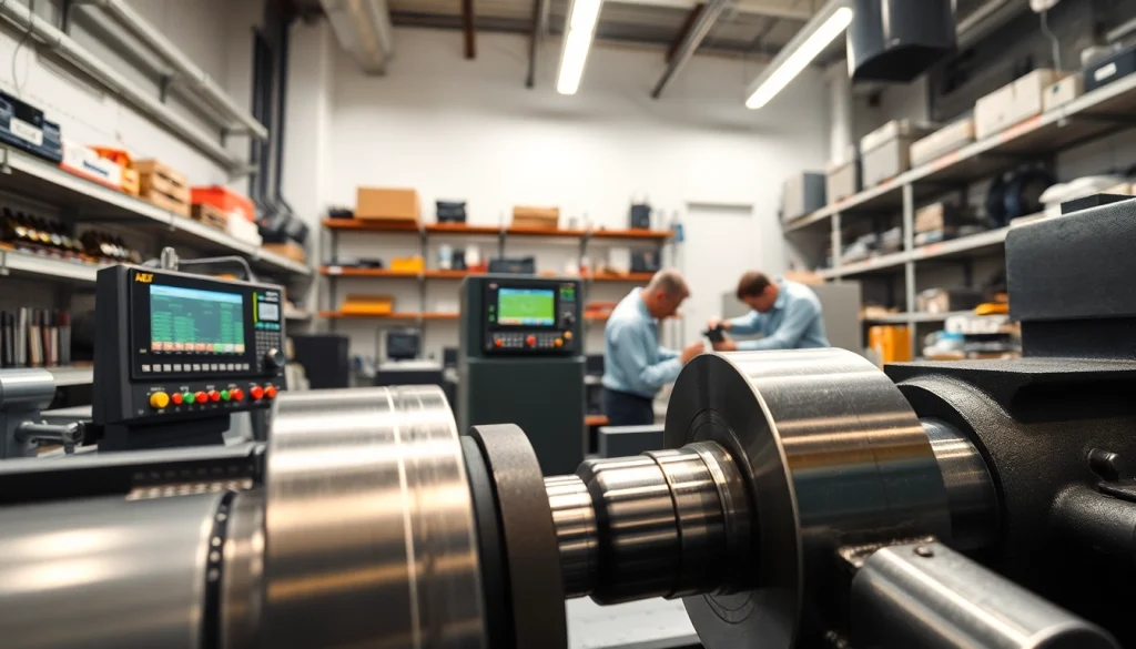 Chiheng Custom CNC Machining workshop showcasing skilled technicians working on precise metal parts.