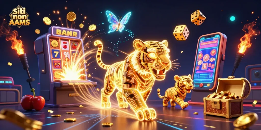 Scommetti nei migliori siti non AAMS con avventure uniche in un'illustrazione digitale vibrante.