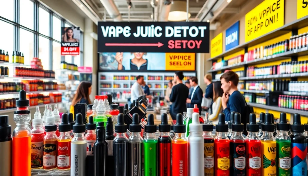 Explore assorted vape products at Vape Juice Depot showcasing quality juices and devices.
